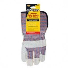 G-FORCE SC200 LEATHER PALM SAFETY CUFF WORK GLOVES