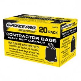G-FORCE PRO 7 BUSHEL 20 COUNT CONTRACTOR BAGS - 2.5 MIL