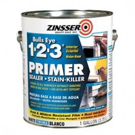 Zinsser Bulls Eye 1-2-3 White Water-Based Interior/Exterior Primer and Sealer 1 Gal.