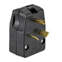 LEVITON R55-830-E 30A-125V TRAVEL TRAILER PLUG BLACK