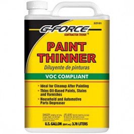 PAINT THINNER PLASTIC BOTTLE VOC COMPLIANT G Force 1 Gallon
