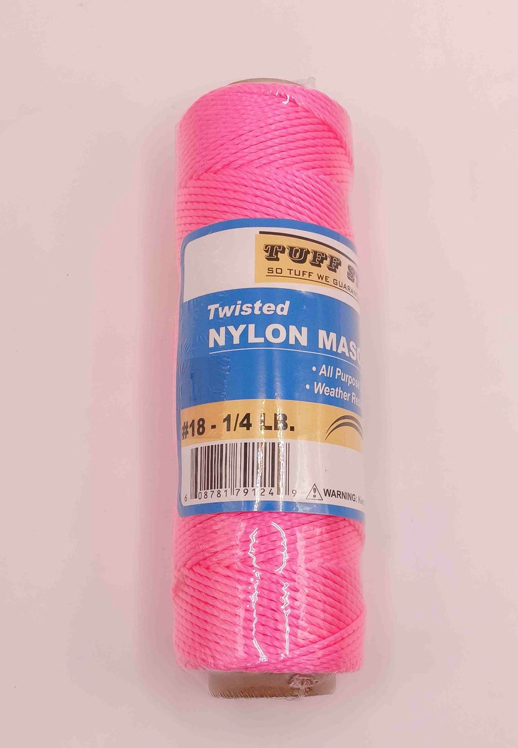#18 X 275' Twisted Nylon Mason Line - Neon Pink