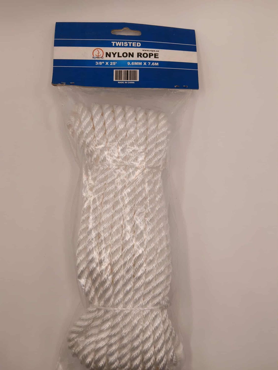 Twisted Nylon Rope 3/8" x 25'