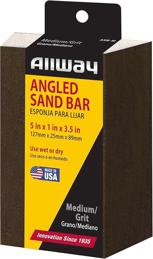 ALLWAY TOOLS 10006 MC 4" X 2-1/2" X 1" MEDIUM / COARSE SANDBAR ALUMINUM OXIDE