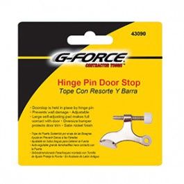 G-FORCE  DIE CAST SATIN NICKEL HINGE PIN DOOR STOPCARDED