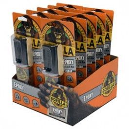 Gorilla Epoxy Adhesive Clear: Strong Epoxy Glue for Plastic &amp; More, 0.85 oz, Glue for Art &amp; Office Use