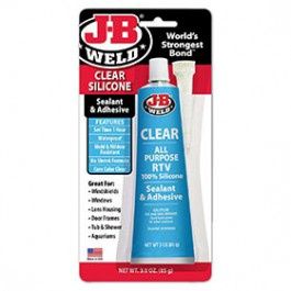 J-B WELD 31310 3 OZ CLEAR ALL PURPOSE RTV 100% SILICONESEALANT &amp; ADHESIVE