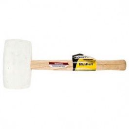 G-FORCE  32 OZ WHITE RUBBER MALLET WOOD HANDLE