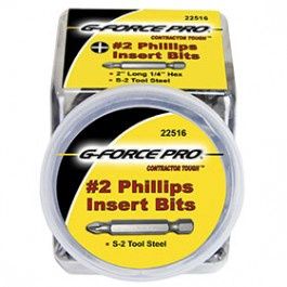 G-FORCE 22516 #2 X 2" PHILLIPS BIT