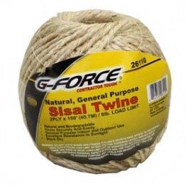 G-FORCE 150' 2-PLY SISAL TWINE 1/2 LB ROLL