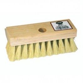 DQB 11945 7" WHITE TAMPICO ROOF BRUSH 2" TRIM HARDWOOD BLOCK 1 TAPERED HOLE