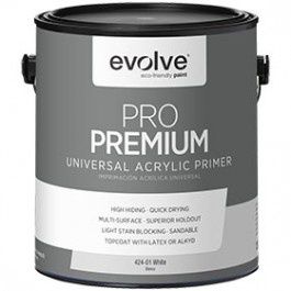EVOLVE PAINTS 424-01-1 PREMIUM UNIVERSAL WHITE ACRYLIC PRIMER