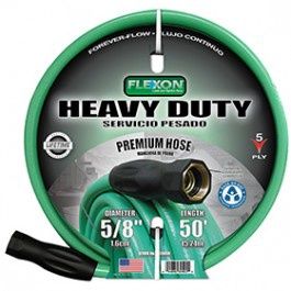 FLEXON FXG5850 5/8" X 50' 5-PLY HEAVY DUTY KINK FREE GARDEN HOSE