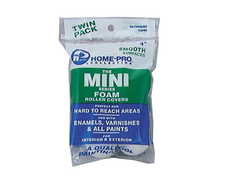 Hi Density Foam Mini Roller twin pack, 4"