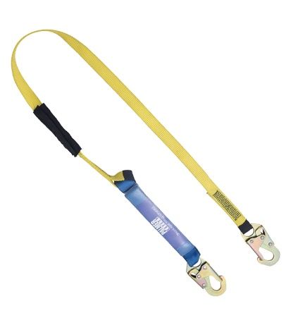 Shock Absorber Lanyard 6' Single leg  3/4" Hook