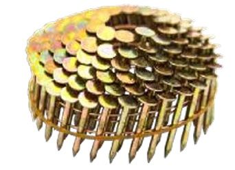 1-1/4 in. x 0.120-Gauge 15° Smooth Shank galvanized Wire Collated Coil Roofing Nails 120pcs/ Coil