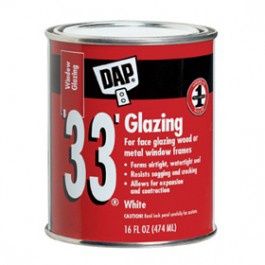 Dap White 33 Glazing Compound  - 0.5 pt Tub