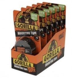 Gorilla Double Sided Mounting Tape Black  1" x 60"