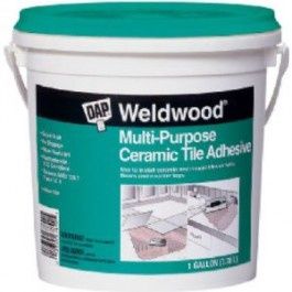 Weldwood Multi Purpose Ceramic Tile Adhesive  DAP 1 Gallon  Gallon, Off- White, 128 Fl Oz