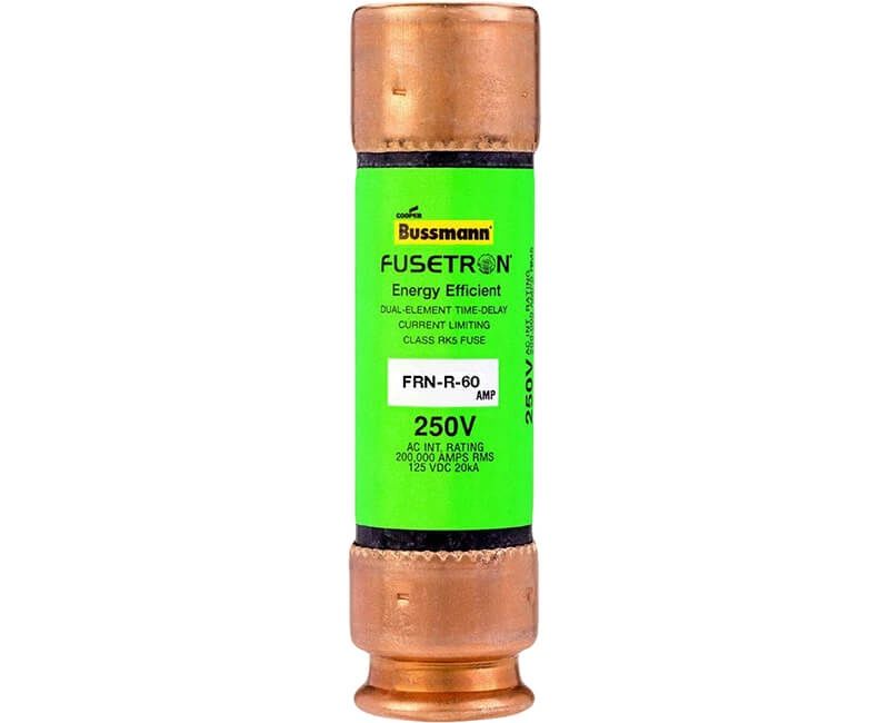 60 AMP FUSETRON DUAL ELEMENT TIME-DELAY CURRENT LIMITING FUSE CLASS RK5 250V UL LISTED