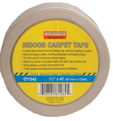 Indoor Carpet Tape 1.5" x 42' White