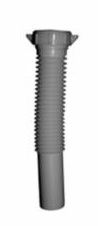 WHITE PLASTIC FLEXIBLE CORRUGATED DRAIN CONNECTOR - 1-1/2" x9"-1/2"1 1/2" x 11 1/2"