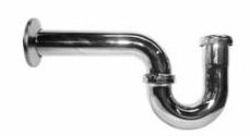 CHROME ADJUSTABLE "P" TRAP 17 GAUGE 1 1/2"  (LESS CLEANOUT)A2253