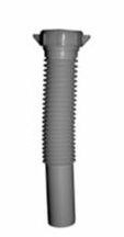 WHITE PLASTIC FLEXIBLE CORRUGATED DRAIN CONNECTOR -1 1/4" x 9"  - A2533B