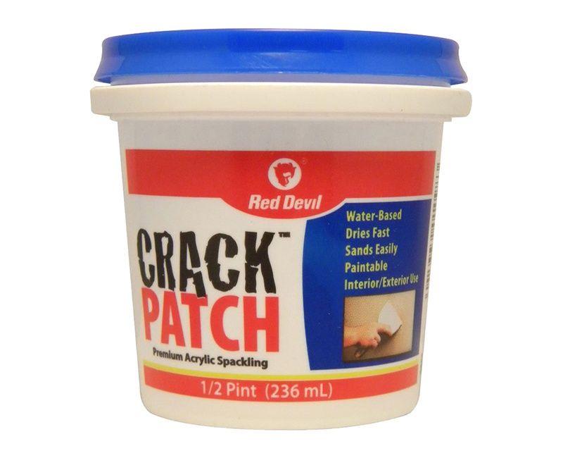 Red Devil Crack Patch Premium Acrylic Spackling, 1/2, 1⁄2 Pint, White