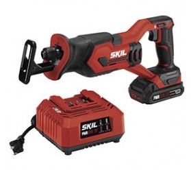 SKIL COMPACT RECIPROCATING SAW KIT W PWRCORE 20V 2.0AH LITHIUM BATTERRS582902