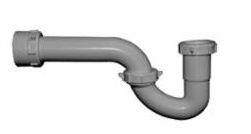 P Trap 1 1/2" PLASTIC ADJUSTABLE (WITH ADAPTER) (WHITE BOXED) A2501B