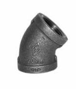 BLACK 45 ELBOW 1-1/2"