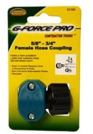 G-FORCE POLY FEMALE COUPLING FOR 5/8" AND 3/4" HOSE
