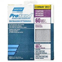 NORTON PROSAND 02642 9" X 11" P60 PREMIUM SANDING SHEETS COARSE JOB PACK 20PK