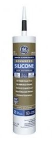 GE Advanced Silicone 2 Window &amp; Door Sealant, Black, 10.1-oz.