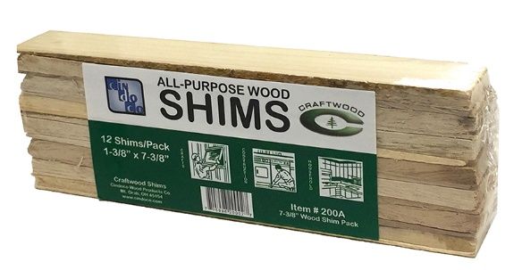 WOOD SHIM PACK (12 SHIMS/PK)- 1-1/2" X 7-3/8"