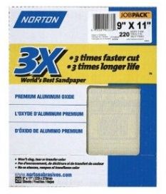 PREMIUM SANDING SHEETS VERY FINE NORTON PROSAND 02636 9" X 11" P220 20PK
