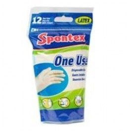 SPONTEX 76191 ONE USE LATEX GLOVES