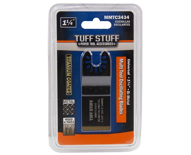 UNIVERSAL OSCILLATING MULTI TOOL CUTTING BLADE 1-1/4" (34 X 34MM) BI-METAL TITANIUM COATD CARDED