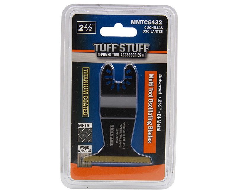 UNIVERSAL OSCILLATING MULTI TOOL CUTTING BLADE 2-1/2" (64 X 32.5MM) BI-METAL TITANIUM COATD CARDED