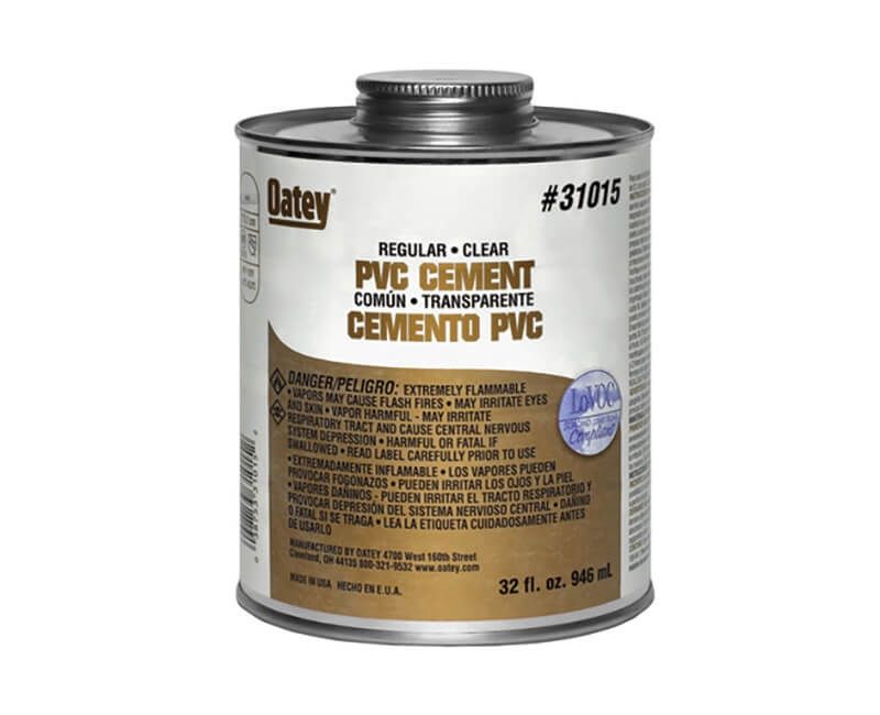 OATEY  4 OZ REGULAR CLEAR PVC PIPE CEMENT
