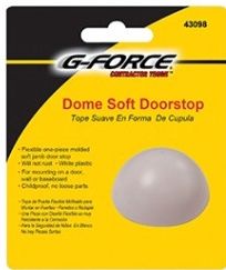 G-FORCE PLASTIC WHITE DOME SOFT DOOR STOP