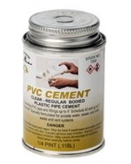 PVC SOLVENT CEMENT REGULARBODIED ASTM BLACK SWAN  4 OZ CAN  D-2564