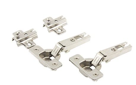 CABINET DOOR CONCEALED HINGE FRAMELESS 110 DEGREE CLIP ON SOFT CLOSE FULL OVERLAY 1 PAIR PER BAG