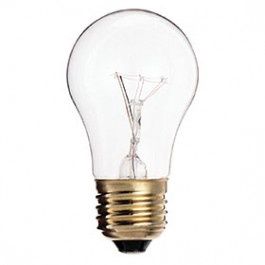 Satco S3720 130V Medium Base 40-Watt A15 Light Appliance Bulb, Clear