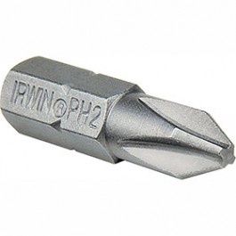 IRWIN IWAF21PH22 1" PHILLIPS #2 INSERT BIT 2 PACK