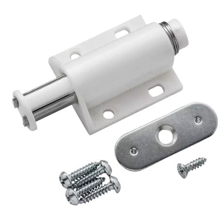 Magnetic Touch Latch Single White Carded