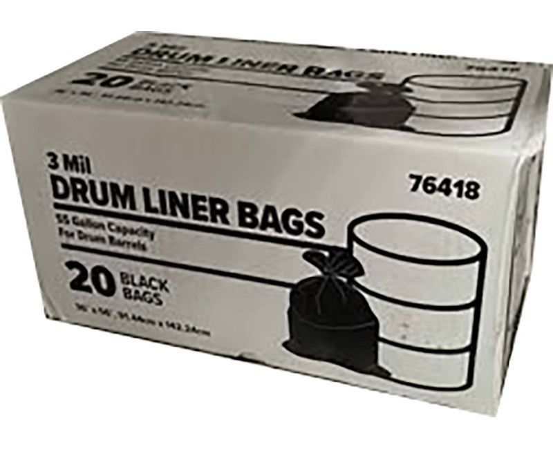 DRUM LINER GARBAGE  BAG 3 MIL. 36X56 20CT BOXED 55 GAL
