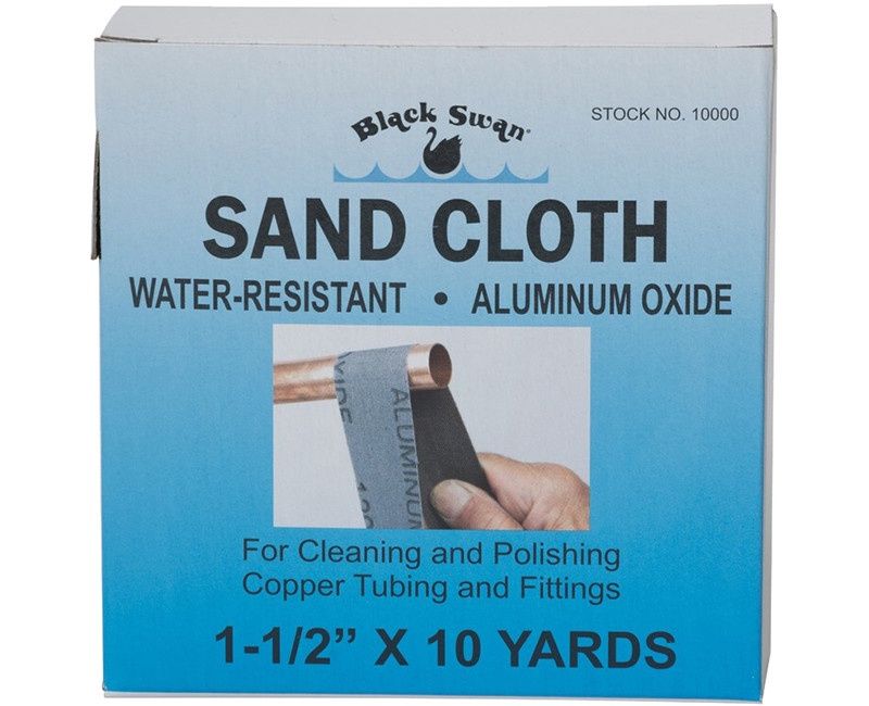 Abrasive Sand Cloth, 1 1/2 x 10 Yards, Boxed