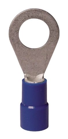 TERMINAL RING, 16-14AWG, 4-6 STUD, BLUE; 22PCS/CLAM